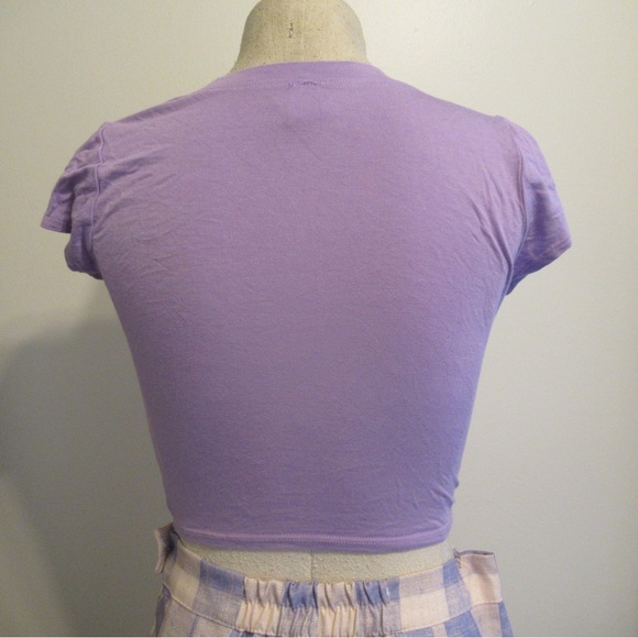 Two Purple Crop Tops - Picture 7 of 9